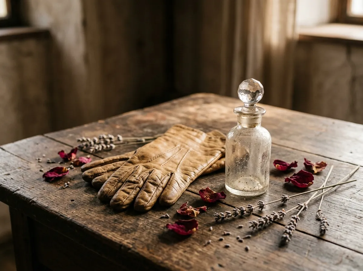 Antique perfumed leather gloves, where Grasse's perfume story began